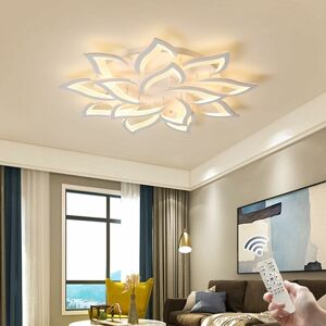 Ganeed - Plafonnier led, 98W avec Télécommande Plafonnier led Dimmable 14 Têtes, Lustre Salon Métal Acrylique avec Télécommande , Diamètre 91cm, - Publicité