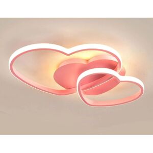 SENDERPICK Plafonnier led en forme de coeur avec télécommande, Lampe à abat-jour rose romantique pour chambre d'enfant, salon et chambre à coucher - Publicité