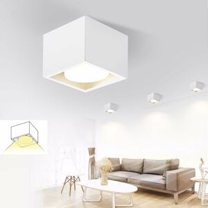 GBLY Spot encastrable led blanc pour plafond plafonnier avec spots, blanc chaud, carré, avec une lampe à spot GX53 plate, orientable, 5W, pour la cuisine, - Publicité