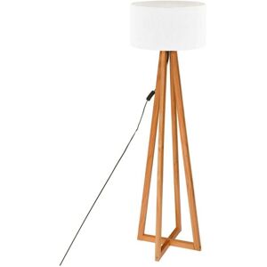 Lampadaire bois et blanc Molu H140 Atmosphera Blanc - Naturel et blanc - Publicité