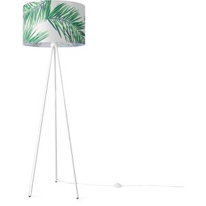Lampadaire Salon Chambre à Coucher E27 Nature Palmiers Vert Beige Vert (Ø455cm), Lampadaire - Blanc - Paco Home - Publicité