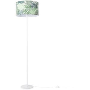 Lampadaire Salon Chambre à Coucher E27 Nature Motif Floral Palmiers Vert (Ø38cm), Lampadaire - Blanc - Paco Home - Publicité