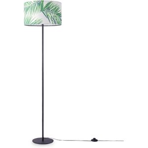 Lampadaire Salon Chambre à Coucher E27 Nature Palmiers Vert Beige Vert (Ø38cm), Lampadaire - Noir - Paco Home - Publicité