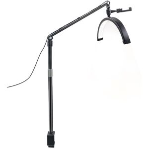 Lampe de remplissage de bureau LED demi-lune 36W, température de couleur double 3200 K-5600 K, 10 niveaux de luminosité réglables, support