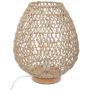 Lampe Etel beige H36cm Atmosphera créateur d'intérieur - Beige - Publicité