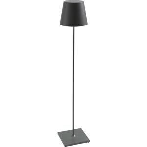 Zafferana Poldina Lampadaire XXL Ø 28 cm, Réglable 69 à 150 cm, Lampe Rechareable, Anthracite