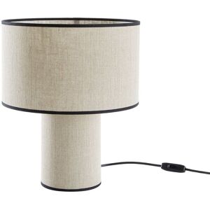 MILIBOO Lampe à poser design en lin et coton noir H36 cm slot - Lin - Publicité