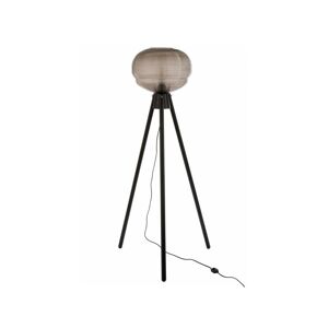 TMM Lampe Sur Pied Teri Tripod Verre/Bois Gris/Noir - l 67 x l 67 x h 148 cm - Publicité
