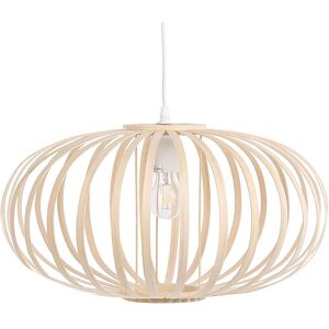 Lampe Suspension en Bambou Décoration Design Nature Éclairage E27 Max. 40W Pour Toutes Pièces Boho de Style Traditionnel Beliani - Publicité