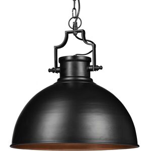 Lampe à suspensions style industriel Shabby luminaire de plafond métal diamètre 40,5 cm led , noir - Relaxdays - Publicité