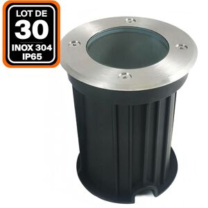 EUROPALAMP Lot 30 Spots Encastrable de Sol Rond Inox 304 Exterieur IP65 GU10 - Publicité