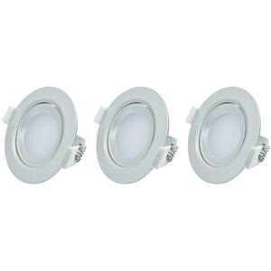 - Lot de 3 spots leds intégrés 5W orientables