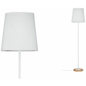 Paulmann Lampadaire Neordic Stellan 1 lumière avec abat-jour en tissu blanc / bois 796,34 - Publicité