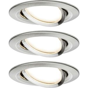 Paulmann - 92959 Luminaire à led encastrable jeu de 3 led 18 w fer (brossé) Y139842 - Publicité