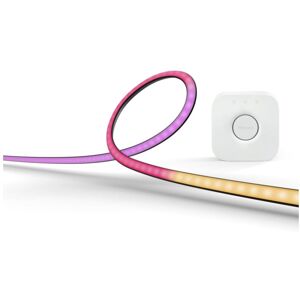 Philips Hue - White and Color Ambiance, Kit démarrage Lightstrip Hue Play gradient pc pour écran 24 - 27 pouces + Pont, synchronisation de la lumière - Publicité