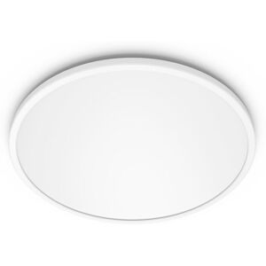 Philips - Plafonnier led Superslim Sceneswitch 15W, 3 ambiances, rond, 3x25x25 cm, 2700K, 1300 lumen, Blanc - Publicité