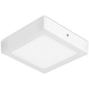 Plafonnier Ip23 Easy Square Surface 225Mm Led 15.5W Blanc Chaud - 3000K On-Off - Blanc - Forlight