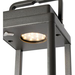 Qazqa - yara - led Dimmable Lampe de Table sans fil rechargeable usb variateur inclus - 1 lumière - l 10 cm - Gris foncé - Moderne - éclairage - Publicité