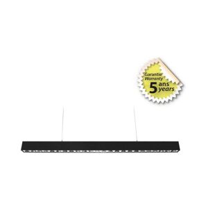 Réglette led suspendue lineo - 30W 1200 mm Miidex Lighting blanc-neutre-4000k - noir - Publicité