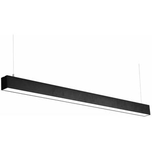 SILUMEN Réglette Suspendue led Large 120cm 35W Noir - Blanc Froid 6000K - 8000K - silamp - Blanc Froid 6000K - 8000K - Publicité