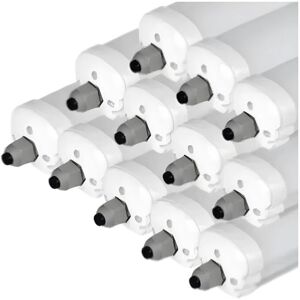 Silamp - Réglette led étanche 120cm 36W IP65 120lm/W Interconnectable (Pack de 12) - Blanc Neutre 4000K - 5500K Blanc Neutre 4000K - 5500K - Publicité