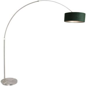 Sienna Lighting - Sienna Sparkled Light Lampadaire Arc Acier Brossé, Vert Velours - Publicité