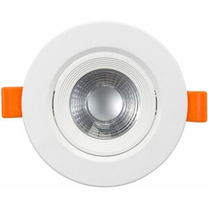 AVIDE Lot de 100 spots encastre orientable rond led IP20 7W 560 lumens - blanc brillant - Blanc - Publicité