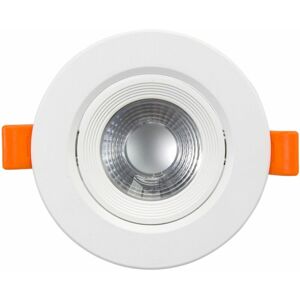 AVIDE Lot de 50 spots encastre orientable rond led IP20 7W 550 lumens - blanc chaud - Blanc - Publicité