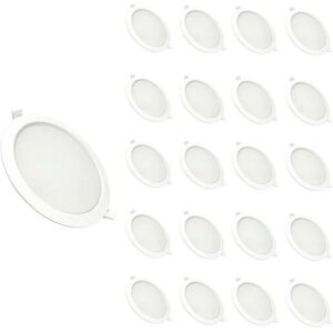 SILAMP Spot led Encastrable Rond blanc 24W Ø225mm (Pack de 20) - Blanc - Publicité