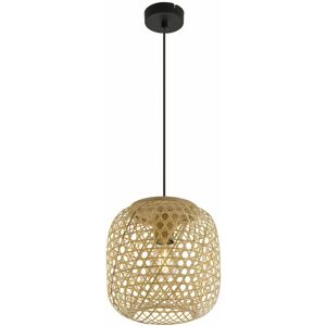 Globo Suspension design bambou rond Mirena - Diam 23 x 135 - Beige - Publicité