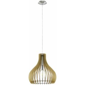 Eglo Tindori 380 Wooden Pendant Light In Maple - Publicité