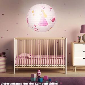 Brilliant Abat-jour papier rose bonbon princesse chambre d'enfants sans suspension maison - Publicité