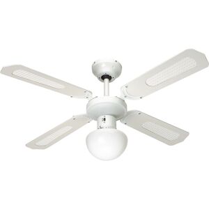 FARELEK Ventilateur de plafond bali Blanc 50W Ø107cm - Publicité