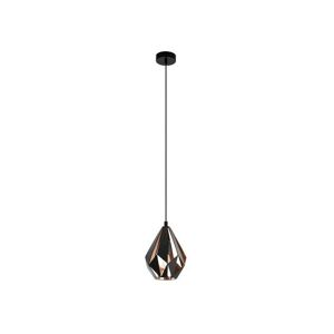 Vieille lampe pendante Eglo en métal noir et cuivre 220-240 v IP20 cuivre - Publicité