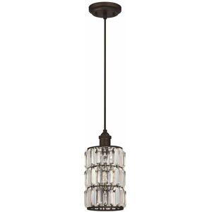 Suspension Sophie Bronze / Verre en crystal 1 Ampoule