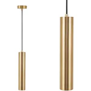 NV GALLERY Suspension TARTAN - Suspension, Metal dore & cordage noir, H30 ajustable Dore