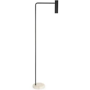 NV GALLERY Lampadaire VIGO - Lampadaire, Onyx blanc & metal noir, H160 Noir / Blanc