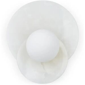 NV GALLERY Applique ORBE Applique murale Pierre de Jade blanche H26 Blanc