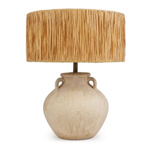 NV GALLERY Lampe de table POMPEI Lampe de table Fibre naturelle ceramique H52 Beige