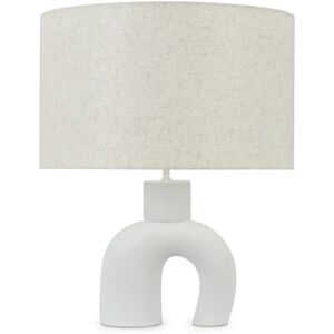 NV GALLERY Lampe de table SANTORINI - Lampe de table, Céramique blanche, H60 Blanc