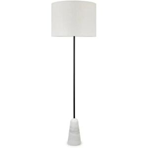 NV GALLERY Lampadaire MALVA - Lampadaire, Marbre blanc & metal noir, H183 Blanc / Noir