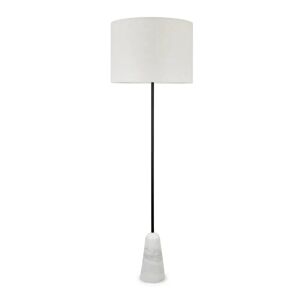 NV GALLERY Lampadaire MALVA - Lampadaire, Marbre blanc & métal noir, H183 Blanc / Noir