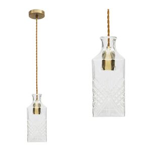 NV GALLERY Suspension ADLER Suspension Verre carafe H24 Dore