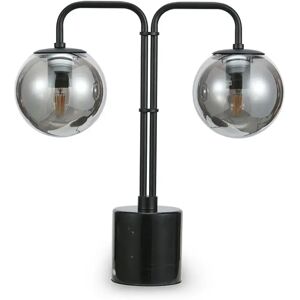 NV GALLERY Lampe de table QUEEN B Lampe de table Spheres miroir marbre noir metal noir H44 Noir