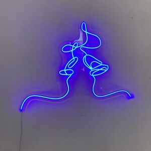 Supernova neon personnalise KISS KISS' par Margot - signe en neon LED