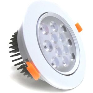 Spot LED Rond Encastrable Orientable 12W 80A° Blanc Chaud 2300K 3500K SILAMP