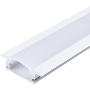 Profile Aluminium Blanc Encastrable 2m avec Couvercle Blanc Opaque - SILAMP