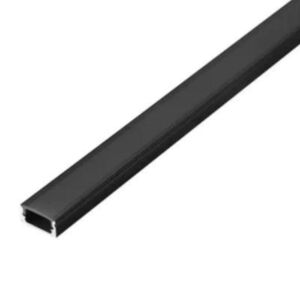 Profile Aluminium Noir Large 2m avec Cache Opaque Noir - SILAMP