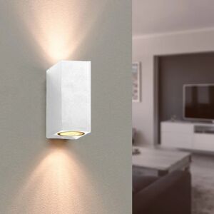 Applique Murale Blanche LED Carree IP44 double faisceau GU10 - SILAMP