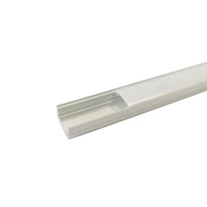 Profile Aluminium 1m pour Ruban LED - Couvercle Blanc Opaque - SILAMP